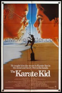 5e378 KARATE KID 1sh '84 Pat Morita, Ralph Macchio, teen martial arts classic!