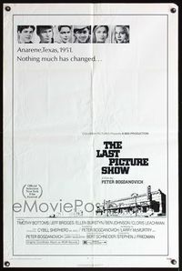 5e398 LAST PICTURE SHOW 1sh '71 Peter Bogdanovich, Jeff Bridges, Ellen Burstyn, Tim Bottoms