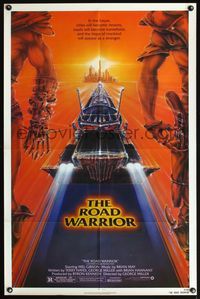 5e431 MAD MAX 2: THE ROAD WARRIOR 1sh '81 Mel Gibson returns as Mad Max, art by Commander!