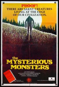 5e480 MYSTERIOUS MONSTERS 1sh '75 proof that Bigfoot & the Loch Ness Monster exist!