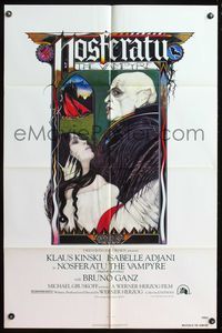5e490 NOSFERATU THE VAMPYRE 1sh '79 Klaus Kinski, Werner Herzog, classic Palladini vampire art!