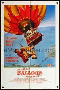 5e520 OLLY OLLY OXEN FREE 1sh R79 Katherine Hepburn, The Great Balloon Adventure!