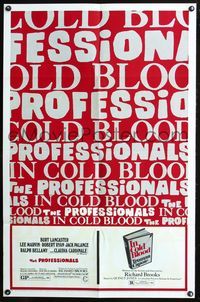 5e562 PROFESSIONALS/IN COLD BLOOD 1sh '70 Richard Brooks double-bill!