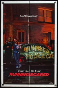 5e614 RUNNING SCARED 1sh '86 Gregory Hines & Billy Crystal are Chicago's finest, John Alvin art!