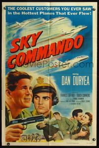 5e679 SKY COMMANDO 1sh '53 Korean War pilot Dan Duryea flies the hottest planes that ever flew!