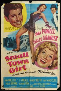 5e703 SMALL TOWN GIRL 1sh '53 Jane Powell, Farley Granger, super sexy Ann Miller's legs!