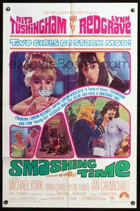 5e706 SMASHING TIME 1sh '68 Rita Tushingham, Lynn Redgrave, two girls go stark mod!