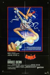 5e707 SMILE 1sh '75 Micahel Ritchie directed, artwork of teen beauty by John Alvin!