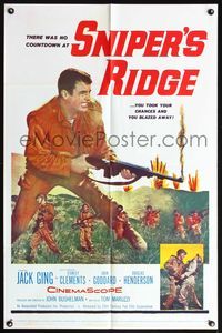 5e710 SNIPER'S RIDGE 1sh '61 Jack Ging, Stanley Clements, you took your chances and blazed away!