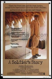 5e715 SOLDIER'S STORY 1sh '84 full-length image of World War II lawyer Howard E. Rollins!