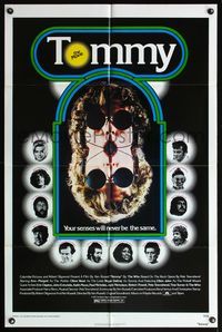 5e867 TOMMY 1sh '75 The Who, Roger Daltrey, rock & roll, cool mirror image!