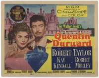 5f074 ADVENTURES OF QUENTIN DURWARD TC '55 English hero Robert Taylor romances Kay Kendall!
