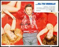 5f005 ALL THE MARBLES signed LC#3 '81 by Peter Falk who is laying with two sexy female wrestlers!