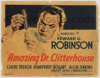 5f078 AMAZING DR. CLITTERHOUSE TC '38 cool art of doctor Edward G. Robinson holding test tube!