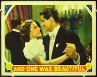 5f335 AND ONE WAS BEAUTIFUL LC '40 Bob Cummings dances with pretty Laraine Day!