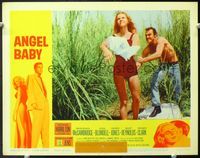 5f337 ANGEL BABY LC#6 '61 creepy image of Burt Reynolds about to grab sexy Salome Jens!