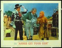 5f339 ANNIE GET YOUR GUN LC #6 R62 close up of Betty Hutton with Howard Keel & Louis Calhern!