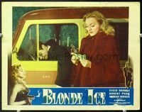 5f385 BLONDE ICE LC '48 sexy bad girl Leslie Brooks kills guy in car and takes his money!