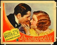 5f396 BROADWAY BILL LC '34 Frank Capra, wonderful close up of Warner Baxter & beautiful Myrna Loy!