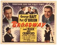 5f107 BROADWAY TC '42 George Raft & Pat O'Brien together for the first time with sexy Janet Blair!