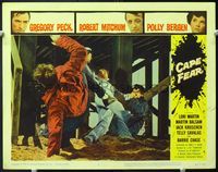 5f412 CAPE FEAR LC #6 '62 hired toughs try to beat up Robert Mitchum under the pier!