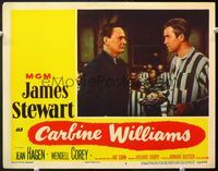 5f415 CARBINE WILLIAMS LC#3 '52 close up of convict James Stewart with Captain Wendell Corey!