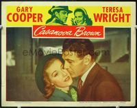 5f418 CASANOVA BROWN LC '44 c/u of would-be great lover Gary Cooper kissing Anita Louise on cheek!