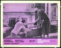 5f425 CHILDREN'S HOUR LC #5 '62 scared lesbian Shirley MacLaine grabs Audrey Hepburn's arm!
