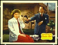 5f015 CLAUDIA & DAVID signed LC '48 by Dorothy McGuire AND Robert Young, who has a phone & pipe!