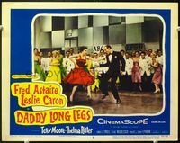 5f440 DADDY LONG LEGS LC#3 '55 lots of people watch Fred Astaire in tuxedo dancing w/Leslie Caron!