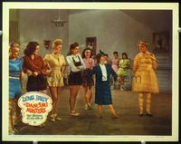 5f441 DANCING MASTERS LC '43 Stan Laurel in drag gets dancing lessons as amused sexy girls watch!