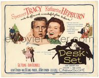 5f128 DESK SET TC '57 Spencer Tracy & Katharine Hepburn make the office a wonderful place!