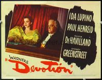 5f460 DEVOTION LC '46 pretty elegant Olivia De Havilland & Sydney Greenstreet sit at the opera!