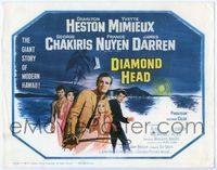 5f136 DIAMOND HEAD TC '62 Charlton Heston, Yvette Mimieux, Howard Terpning art of Hawaii!