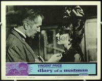 5f463 DIARY OF A MADMAN LC #5 '63 creepy Vincent Price admires pretty Nancy Kovak's necklace!