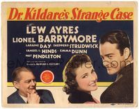 5f140 DR. KILDARE'S STRANGE CASE TC '40 Lionel Barrymore watches Lew Ayres & pretty Laraine Day!