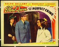 5f484 ELLERY QUEEN & THE PERFECT CRIME LC '41 Ralph Bellamy & Margaret Lindsay!