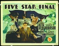 5f498 FIVE STAR FINAL LC '31 best image of Edward G. Robinson surrounded by men holding newspapers!