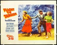5f502 FLIGHT TO TANGIER LC #8 '53 in dynoptic 3-D, Joan Fontaine, Jack Palance & Corinne Calvet