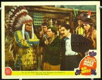 5f524 GO WEST LC '40 Groucho & Chico Marx telling a silly joke to a Native American Indian!