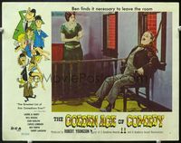 5f531 GOLDEN AGE OF COMEDY LC '58 wacky image of Ben Turpin pulled from room by noose around neck!