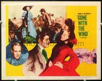 5f534 GONE WITH THE WIND LC #7 R54 artwork of Clark Gable & Vivien Leigh + Leslie Howard!