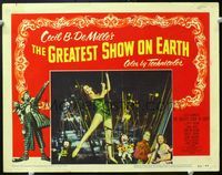 5f538 GREATEST SHOW ON EARTH LC '52 Cecil B. DeMille circus classic, Dorothy Lamour!