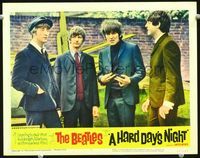 5f547 HARD DAY'S NIGHT LC #7 '64 great portrait of all four of The Beatles with suit jackets!