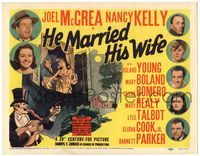5f164 HE MARRIED HIS WIFE TC '39 great art of Joel McCrea trying to keep ex-wife from new suitor!