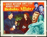 5f560 HOLIDAY AFFAIR LC#4 '49 sexy Janet Leigh is just what Robert Mitchum wants for Christmas!