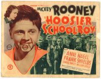 5f166 HOOSIER SCHOOLBOY TC '37 super close up headshot of young Mickey Rooney + Anne Nagel!