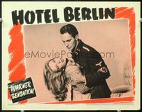 5f567 HOTEL BERLIN LC '45 Nazi Helmut Dantine holds resisting beautiful Andrea King!
