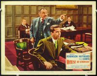 5f572 HOUSE OF STRANGERS LC#3 '49 Edward G. Robinson standing in court behind Richard Conte!