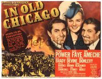 5f174 IN OLD CHICAGO TC '38 great portrait of Tyrone Power, Alice Faye & Don Ameche!